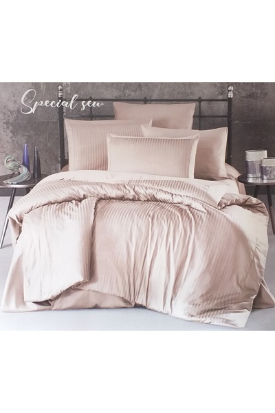 PIRILTI COLLECTION Σετ Παπλωματοθήκης Διπλό Βαμβακερό Σατέν (με ρίγες)