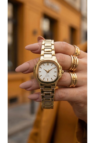 KLISHE Butik ساعة يد نسائية من الفولاذ الذهبي والفضي من ماجيستي، أولد موني، م...