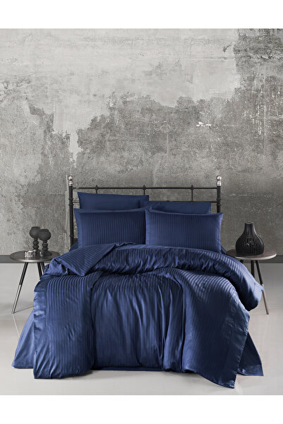 PIRILTI COLLECTION Σετ Παπλωματοθήκης Διπλό Βαμβακερό Σατέν (με ρίγες)