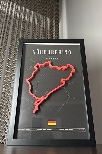 Besthree Formula 1 (F1) Nürburgring (Almanya) 3 Boyutlu Çerçeveli Tablo