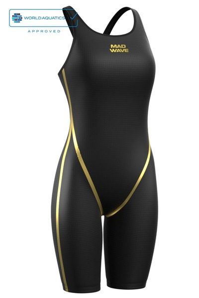 Mad Wave Kadın Yarış Mayosu Forceshell Siyah - Siyah - Xs/uk24/60