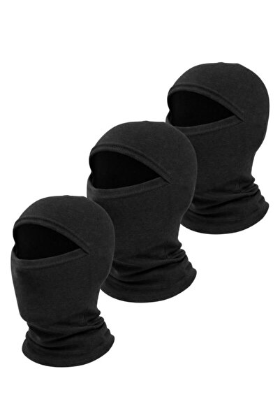 SINGLE SWORD Winter Fleece Balaclava – Unisex Balaklava (Set of 3) 0//Black