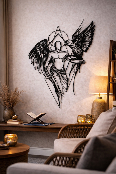 cncrafft Premium Unicorn Adam Metal Tablo – Sanatsal Figür Duvar Dekoru