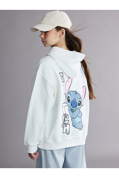 LC Waikiki cu glugă Stitch cu imprimeu Hanorac pentru fete tricou