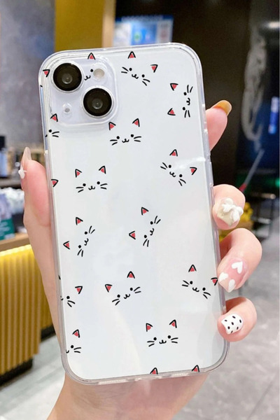 3GEN CASE İphone 15 Uyumlu Desenli Şeffaf Silikon Kılıf