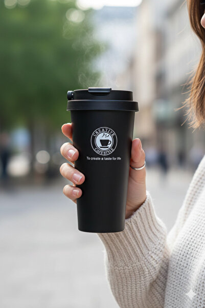 Hızlı Çeyiz 304 Pazlanmaz Çelik 500 Ml Kaydırmaz Lastikli Termos Bardak Mug A...