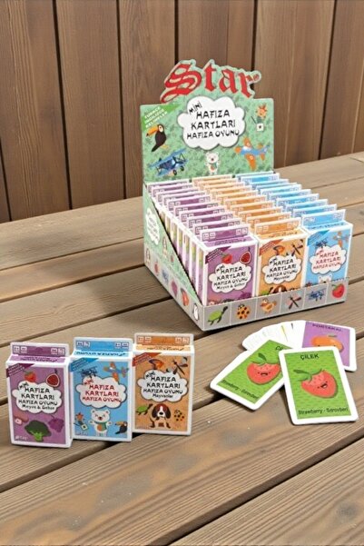 muibazaar Star Mini Hafıza Kartları Eşleştirme Hafıza Oyunu Türkçe-ingilizce ...