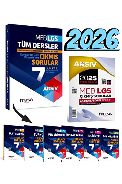 Marka Yayınları Lgs 2026 8.sınıf Konu Konu Çıkmış Sorular Tüm Dersler Lgs 202...