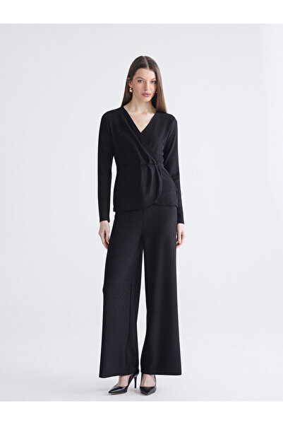 LC Waikiki Pantaloni de damă Vizyon New Season cu talie elastică și aspect st...