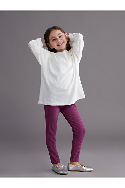LC Waikiki Ozmarka New Season Elastic Waist Basic Girls' Leggings