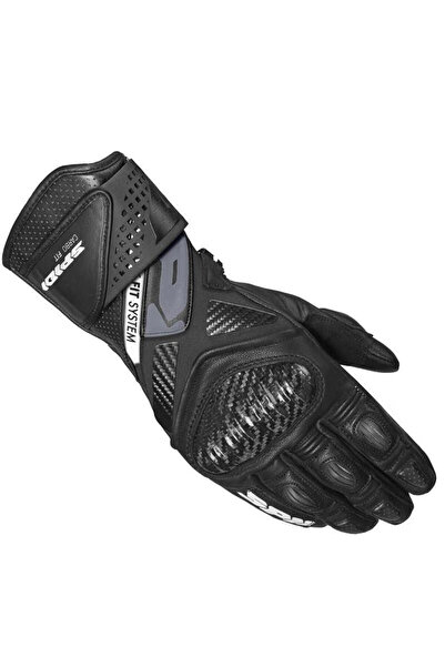 Spidi Carbo Fit Leather Gloves Black