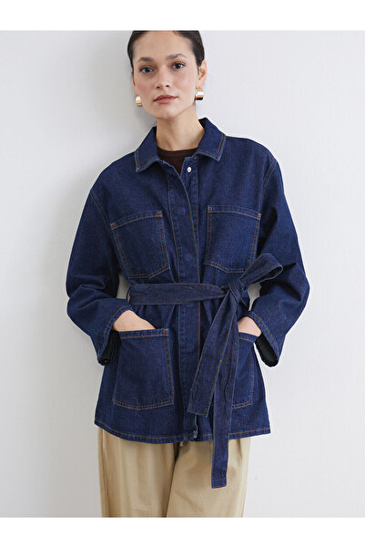 LC Waikiki Peak New Season Shirt Collar Women's Jean Jacket