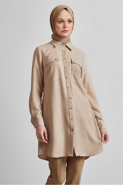 Alvina قميص طية صدر السترة تونك 44815