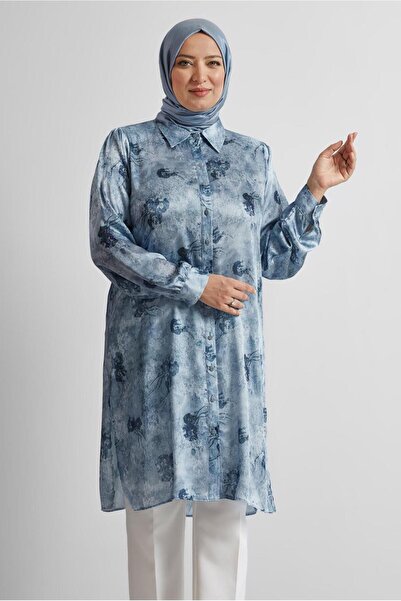 Alvina Patterned Satin Tunic 20738