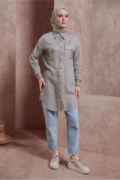 Alvina تونك منقوش من القماش القطني 44478