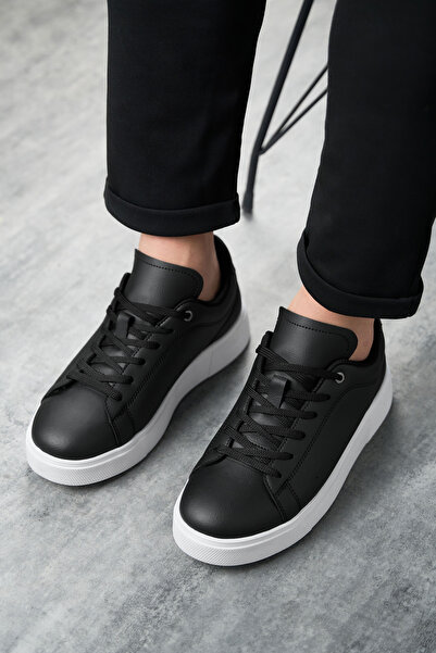 E SPORT حذاء رياضي كاجوال باللونين الأبيض والأسود للرجال