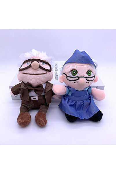 Choice قطعتان، ١٤ سم، طقم من قطعتين، ١٤/٢٠ سم، دمى كرتونية محشوة ناعمة من فيلم UP، كارل الجد والجدة
