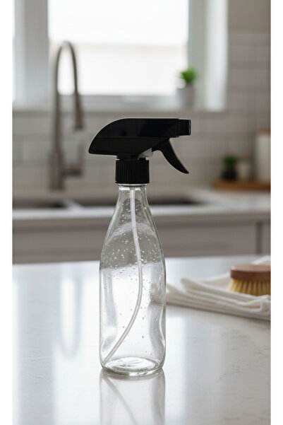 JUIWI Çok Amaçlı Temizlik Spreyi Boş Şeffaf Şişe Sprey Başlıklı Fıs Fıs 330ml