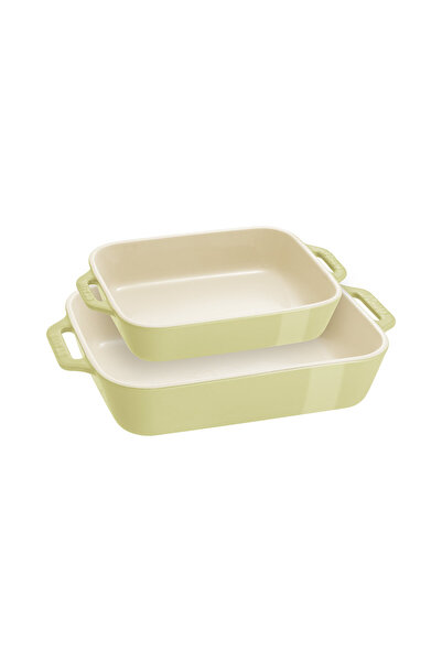 STAUB Seramik Fırın Kabı Seti 2'li Açık Yeşil