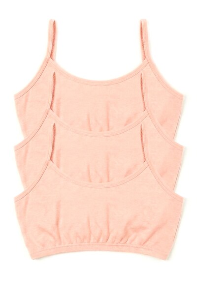 Öts Κοριτσίστικο μπουστάκι 3 τεμαχίων χωρίς επένδυση με κορδόνια (96% βαμβάκι - 4% ελαστάνη)