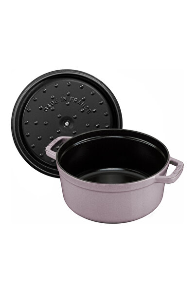 STAUB وعاء طهي من الحديد الزهر B La Cocotte مقاس 24 سم بتصميم زهرة الكرز