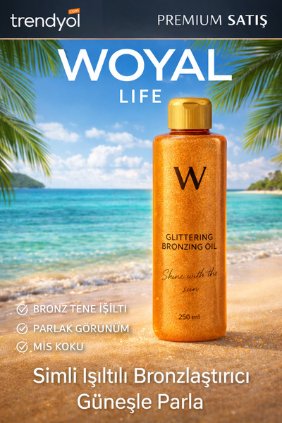 Woyal Life Bronzlaştırıcı Işıltılı Vücut Spreyi, Kokulu Vücut Spreyi 250 ml