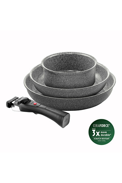 BALLARİNİ Ballarini Torre Kızartma Tava Seti 16 cm + 24 cm + 28 cm 3 Saplı