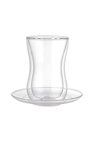 Leggno VETRO Borosilikat Çift Camlı Çay Bardağı Seti 150ML (4 parça)