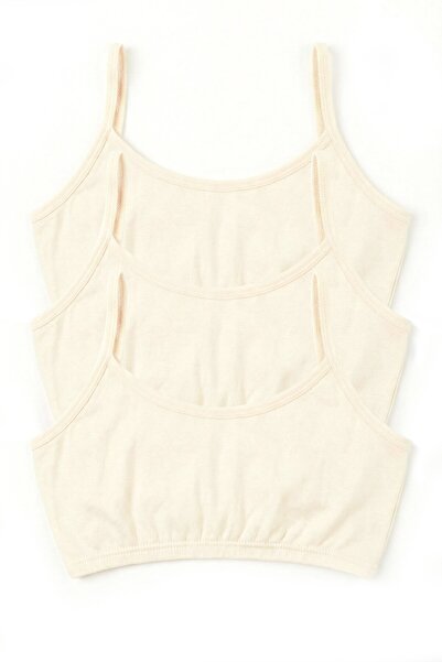 Öts Bustieră pentru fete, 3 piese, fără căptușeală, cu bretele din frânghie (96% bumbac - 4% elastan)