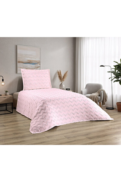 d'niss home touch of nature in your home Cuvertură de pat de o persoană cu model în zig-zag, 2 piese