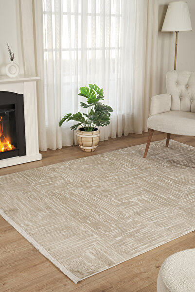 Konfor Halı Marla 2005 Bej Hav Toz Vermez Salon Mutfak Koridor Oturma Odası Y...