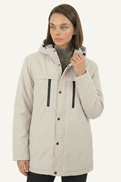 D1fference Palton de iarnă pentru femei cu glugă - rezistent la vânt, design parka