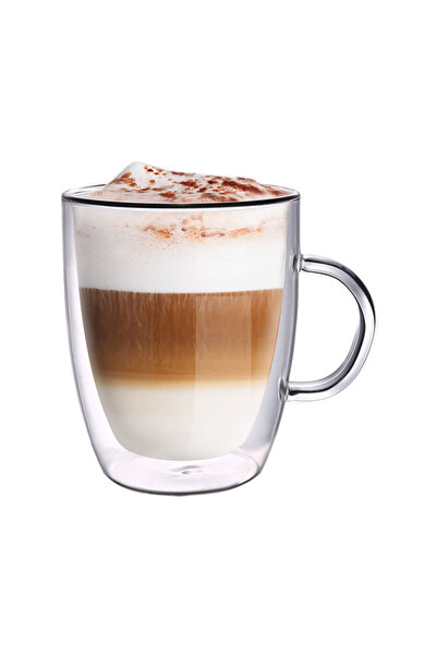 Leggno Vetro Çift Cidarlı Latte Bardağı 2'li 300 ml