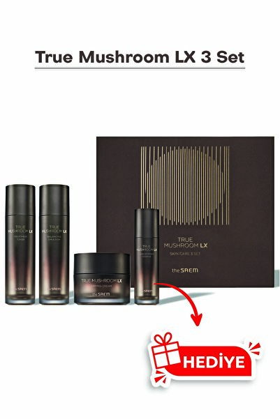 THE SAEM True Mushroom LX 3'lü Set / Aydınlatıcı & Kırışıklık Karşıtı