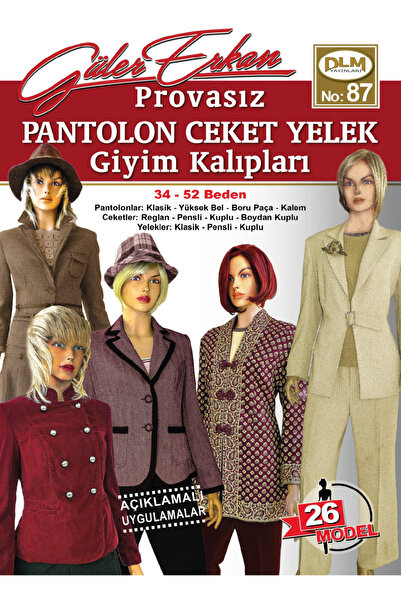 Güler Erkan Provasız Pantolon Ceket Yelek Giyim Kalıpları