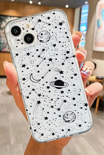 3GEN CASE İphone 15 Plus-İphone 14 Plus Uyumlu Desenli Şeffaf Silikon Kılıf