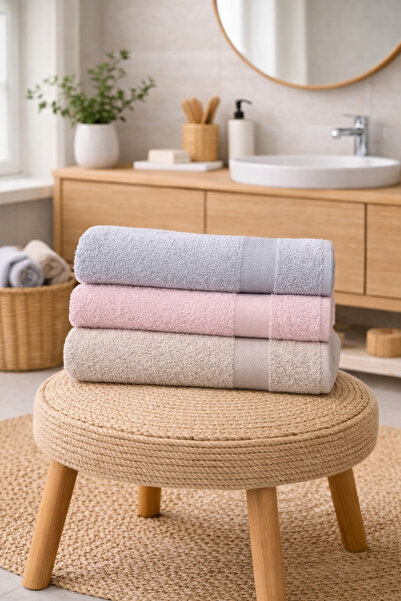 HOME MOD STORE Set de prosoape de baie de dimensiuni mari, 3 bucăți, 70x140 cm, bumbac 100% – moale, absorbant, hotel și spa