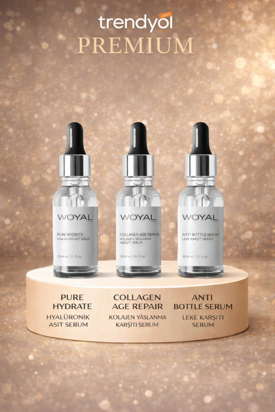 Woyal Life Kırışıklık Karşıtı Serum 30 Ml + Leke Karşıtı Serum 30 Ml + Kolaje...