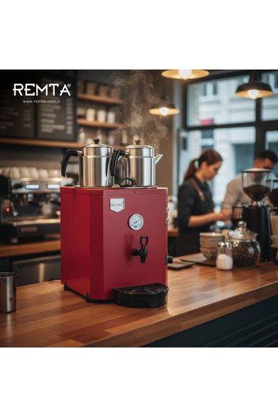 Remta Jumbo Çay Makinası 23 Lt Çift Demlikli Çay Kazanı