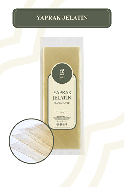 Fahra Jelatin Yaprak, Sığır jelatin 15’li (85g-100g) Tatlı ve Pasta İçin Şef Kalitesi