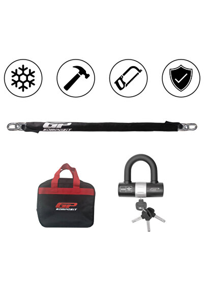 GP KOMPOZİT GP Kompozit Universal 1.5 mt 13 mm Motosiklet Zinciri ve Kilidi