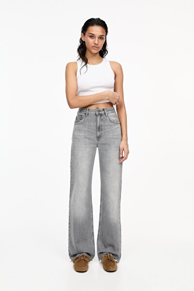 Pull & Bear Yüksek bel straight fit jean
