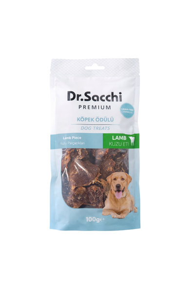 Dr. Sacchi Dr.Sacchi Premium Kuzu Parçacıklı Tahılsız Köpek Ödülü 100 Gr