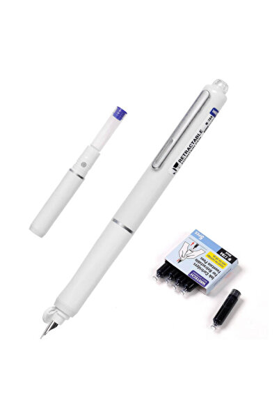 Writech W-784 Push-Pull Fountain Pen White - Blister
