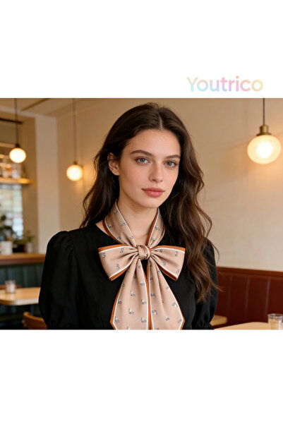 Youtrico وشاح وربطة عنق طويل للنساء، إكسسوار عصري، 145 سم، شريط مضفر، حزام