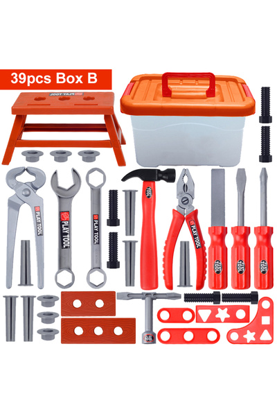 choice2 مجموعة أدوات للأطفال مكونة من 39 قطعة من الصندوق B مع مثقاب كهربائي ل...