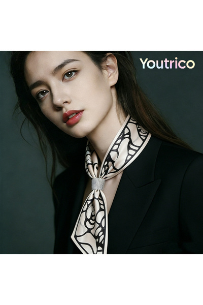 Youtrico وشاح مثقب، منقوش، مزدوج الجوانب، خيط عاكس، نسيج، تناسق أنيق