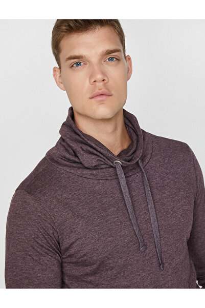 Koton Ανδρικό μπλουζάκι με ψηλό γιακά