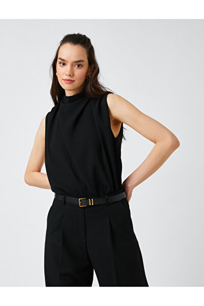 Koton High Collar Blouse Sleeveless