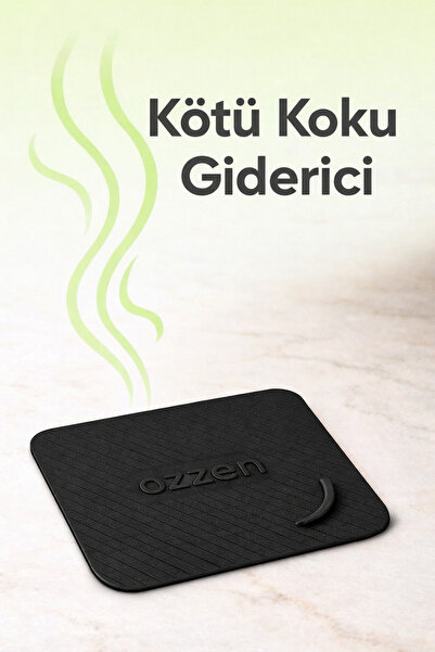 ozzen Siyah Kötü Koku ve Böcek Önleyici Silikon Mat Banyo Mutfak Lavabo Balkon Gider Tıpası Kapağı